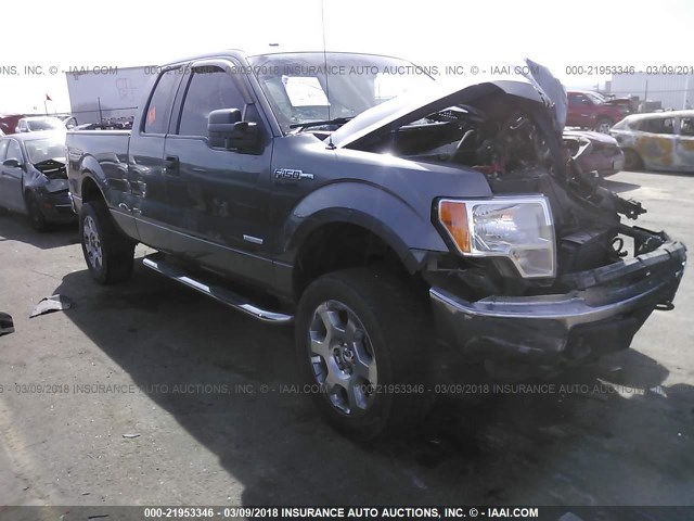 1FTFX1ETXCFB29704 - 2012 FORD F150 SUPER CAB GRAY photo 1