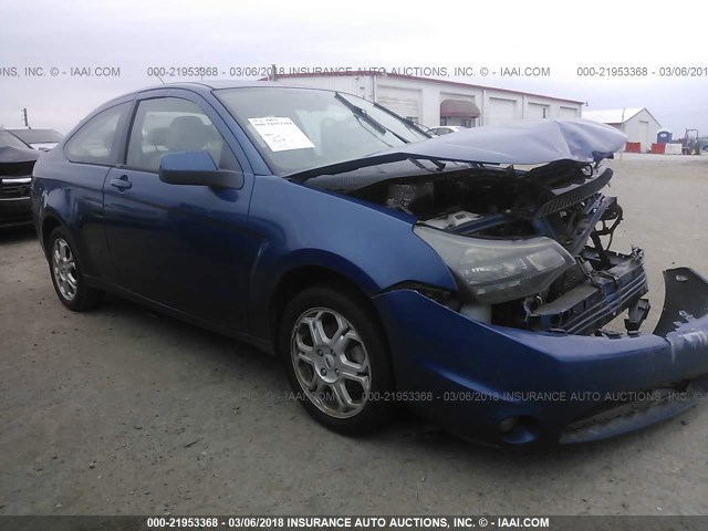 1FAHP32N79W211365 - 2009 FORD FOCUS SE BLUE photo 1