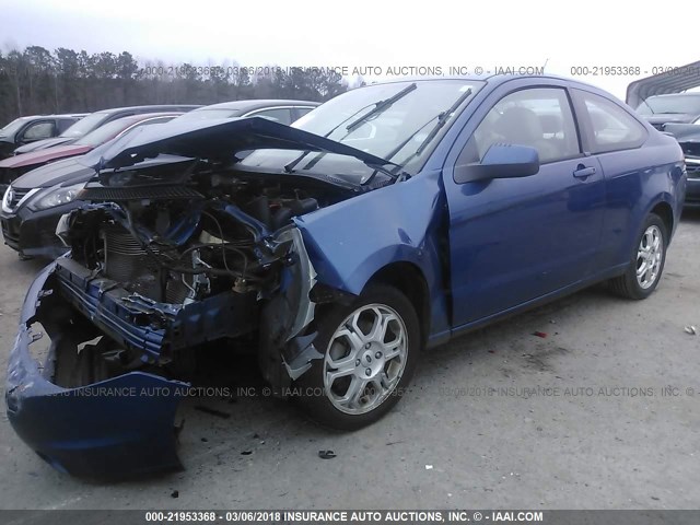 1FAHP32N79W211365 - 2009 FORD FOCUS SE BLUE photo 2