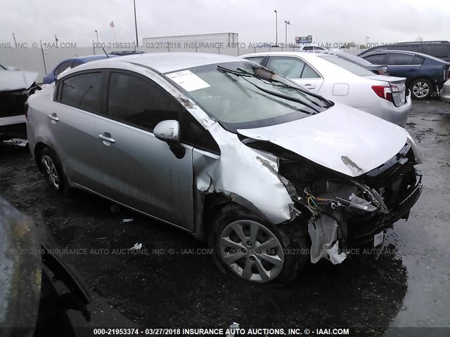 KNADM4A3XD6309884 - 2013 KIA RIO LX SILVER photo 1