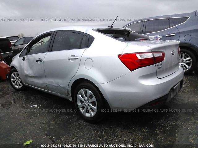 KNADM4A3XD6309884 - 2013 KIA RIO LX SILVER photo 3