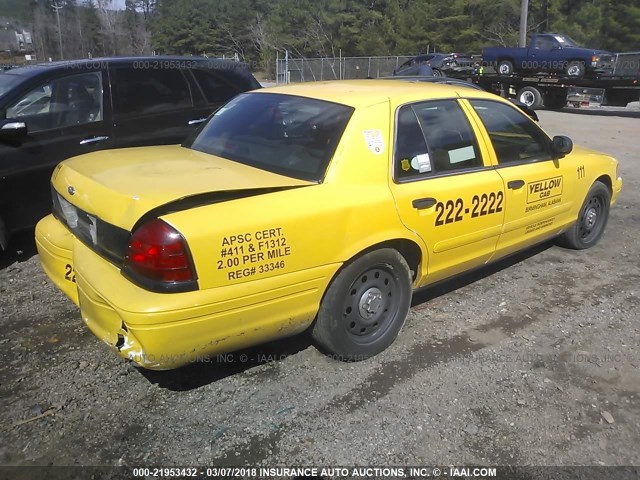 2FAFP71V58X105760 - 2008 FORD CROWN VICTORIA POLICE INTERCEPTOR YELLOW photo 4