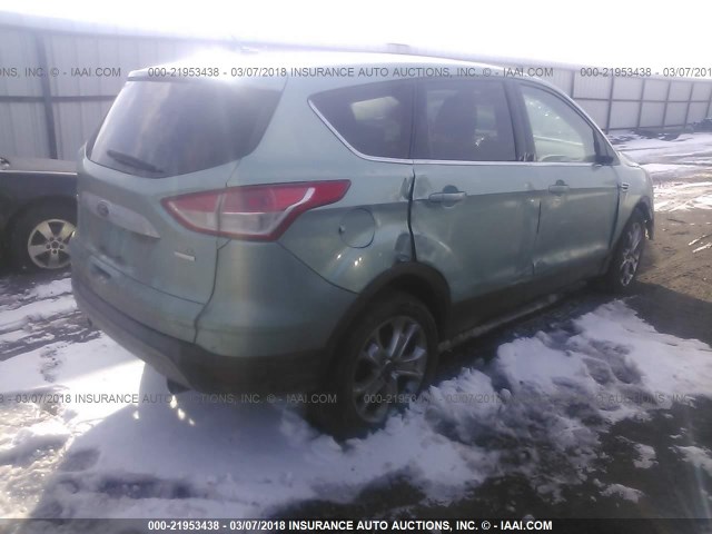 1FMCU9H91DUA81173 - 2013 FORD ESCAPE SEL BLUE photo 4