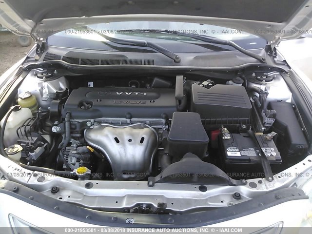4T1BE46K88U213983 - 2008 TOYOTA CAMRY CE/LE/XLE/SE SILVER photo 10