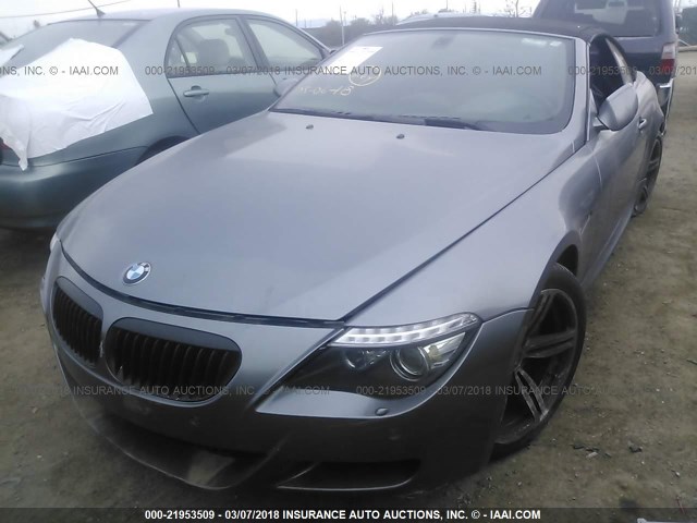 WBSEK93598CY79013 - 2008 BMW M6 GRAY photo 2