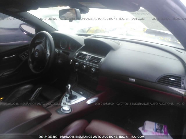 WBSEK93598CY79013 - 2008 BMW M6 GRAY photo 5