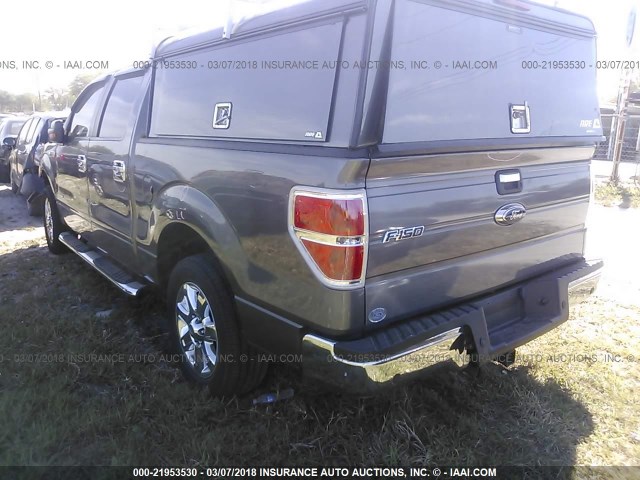 1FTFW1CT7DKG41306 - 2013 FORD F150 SUPERCREW GRAY photo 3