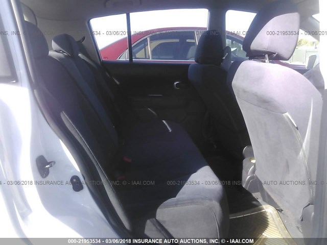 3N1BC13E88L350605 - 2008 NISSAN VERSA S/SL WHITE photo 8