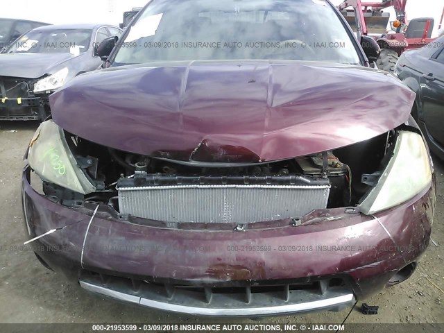 JN8AZ08T77W524542 - 2007 NISSAN MURANO SL/SE/S MAROON photo 6