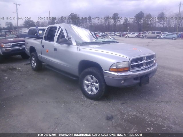 1D7HG48X13S368449 - 2003 DODGE DAKOTA QUAD SLT GRAY photo 1