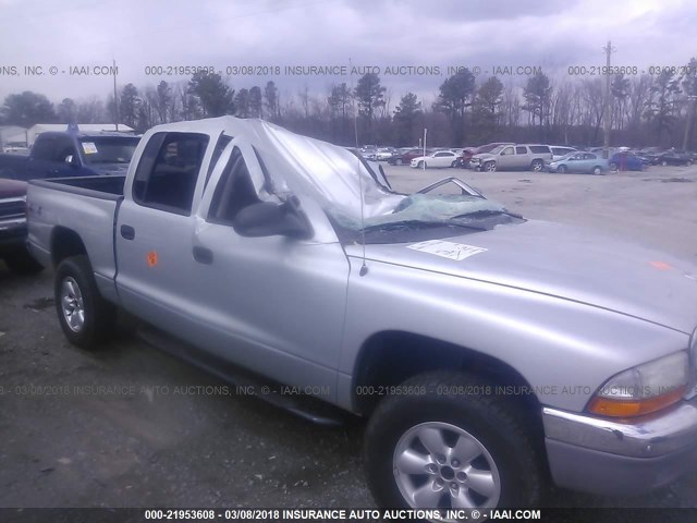 1D7HG48X13S368449 - 2003 DODGE DAKOTA QUAD SLT GRAY photo 6