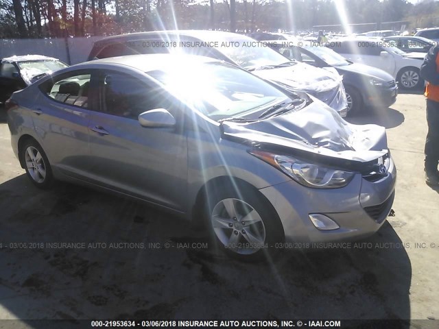 KMHDH4AE0CU371602 - 2012 HYUNDAI ELANTRA GLS/LIMITED SILVER photo 1