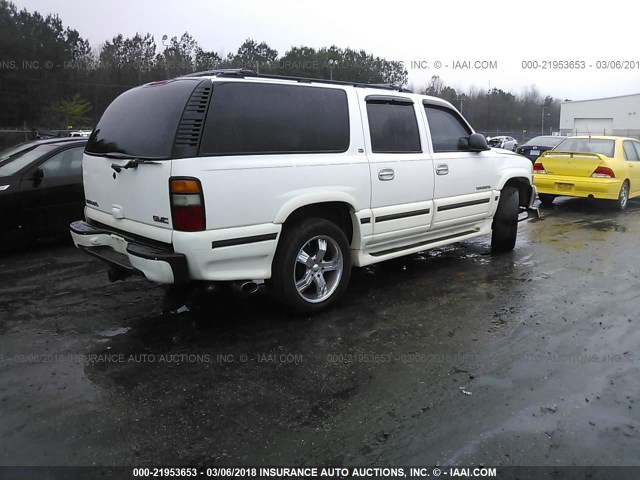 3GKEC16Z43G242125 - 2003 GMC YUKON XL C1500 WHITE photo 4