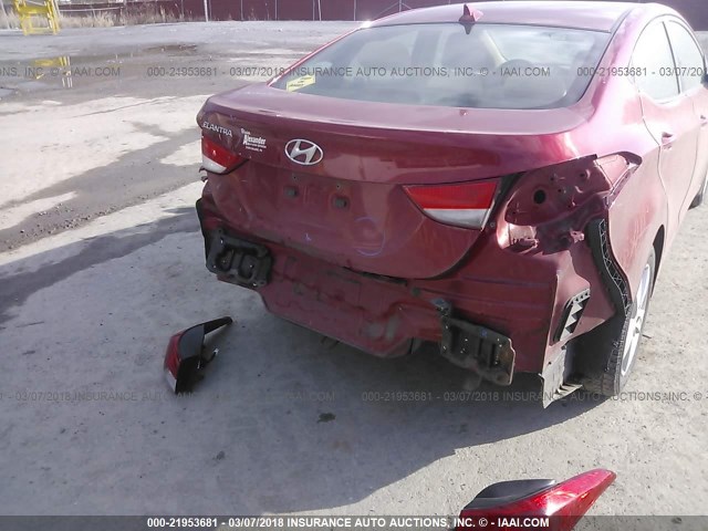 KMHDH4AE7BU138203 - 2011 HYUNDAI ELANTRA GLS/LIMITED RED photo 6