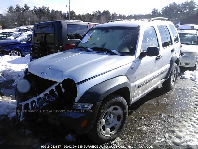 1J4GL48K17W675232 - 2007 JEEP LIBERTY SPORT SILVER photo 2