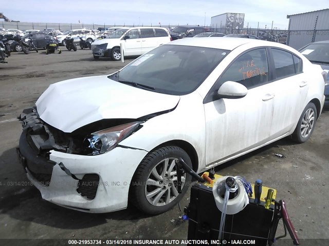 JM1BL1V81C1543991 - 2012 MAZDA 3 I WHITE photo 2