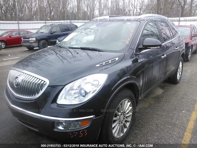 5GALRBED9AJ128356 - 2010 BUICK ENCLAVE CXL BLACK photo 2