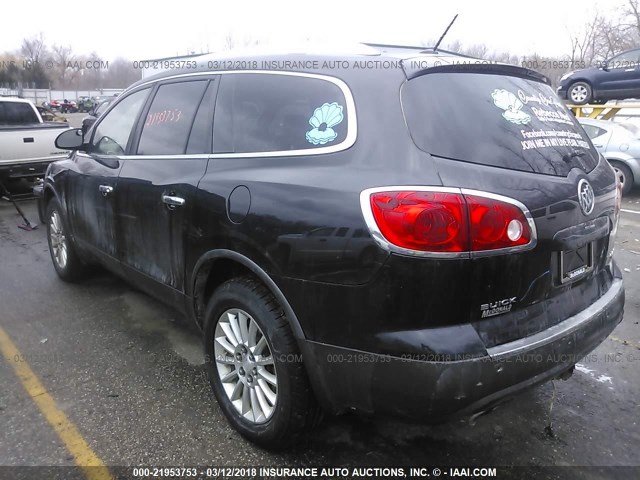 5GALRBED9AJ128356 - 2010 BUICK ENCLAVE CXL BLACK photo 3