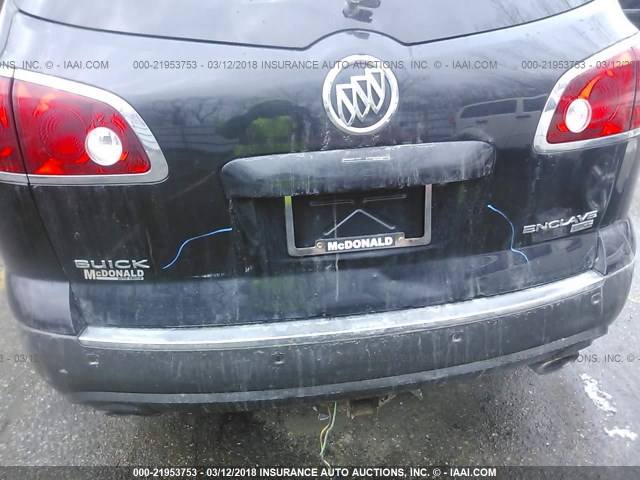 5GALRBED9AJ128356 - 2010 BUICK ENCLAVE CXL 黑色 照片 6