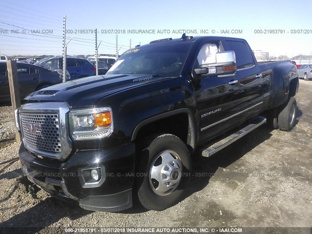 1GT42YEY7HF124316 - 2017 GMC SIERRA K3500 DENALI BLACK photo 2