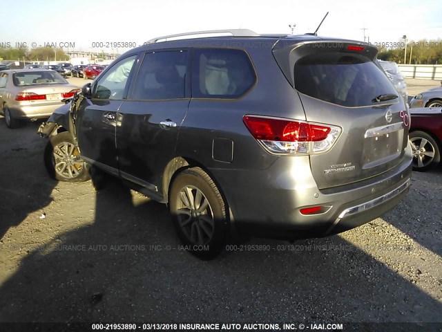 5N1AR2MN8FC683452 - 2015 NISSAN PATHFINDER S/SV/SL/PLATINUM 灰色 照片 3