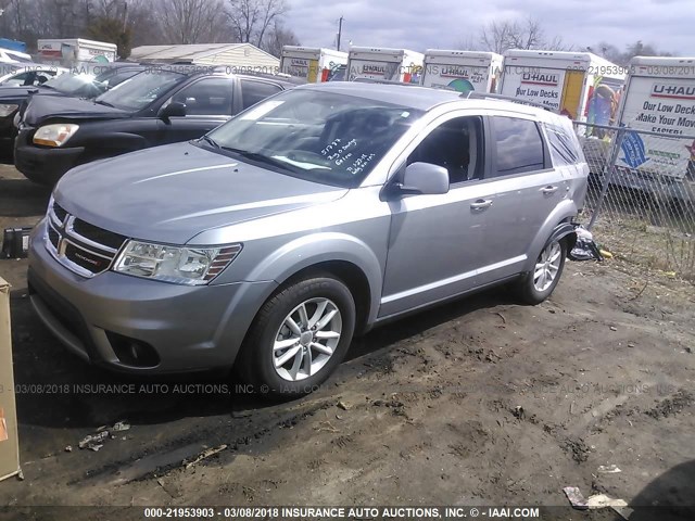 3C4PDCBB0HT695761 - 2017 DODGE JOURNEY SXT SILVER photo 2