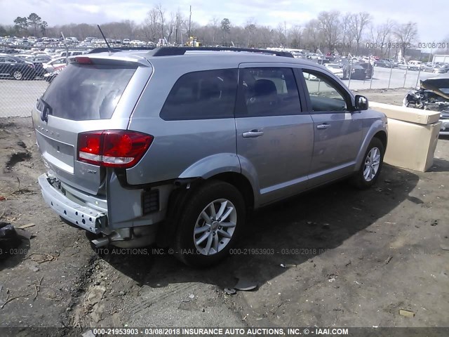 3C4PDCBB0HT695761 - 2017 DODGE JOURNEY SXT SILVER photo 4