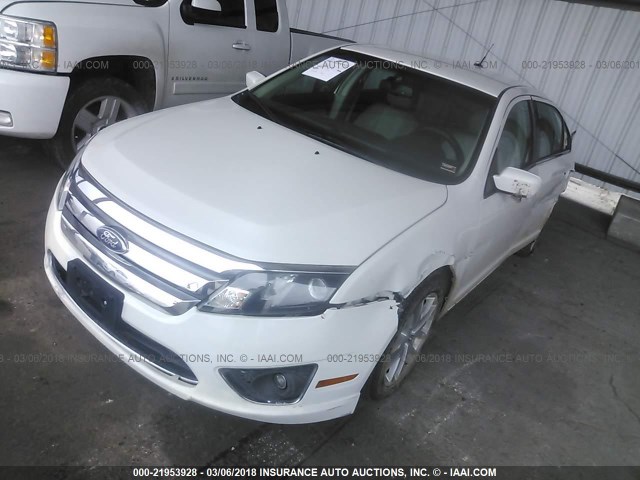 3FAHP0JA2BR243565 - 2011 FORD FUSION SEL WHITE photo 2