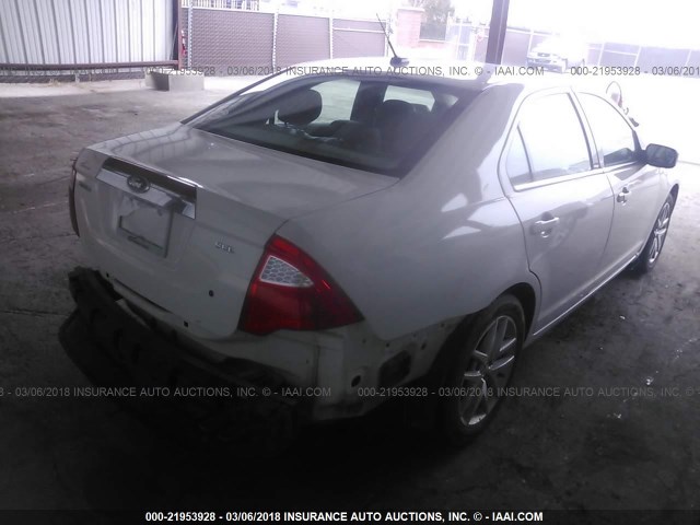 3FAHP0JA2BR243565 - 2011 FORD FUSION SEL WHITE photo 4