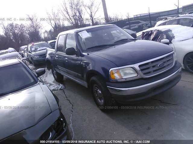 1FTRW07643KB08002 - 2003 FORD F150 SUPERCREW BLUE photo 1