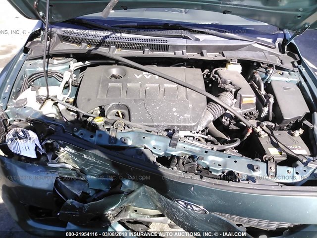 JTDBL40E89J000984 - 2009 TOYOTA COROLLA LE/XLE GREEN photo 10