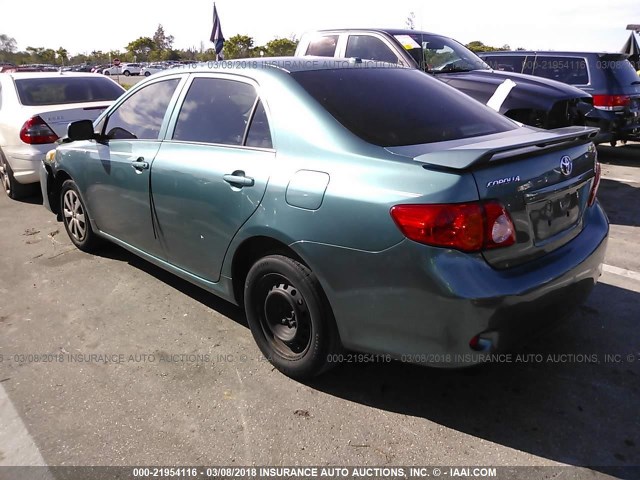 JTDBL40E89J000984 - 2009 TOYOTA COROLLA LE/XLE GREEN photo 3