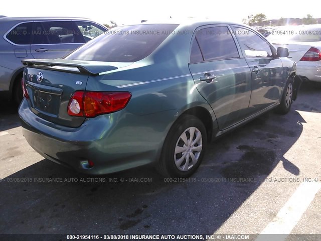 JTDBL40E89J000984 - 2009 TOYOTA COROLLA LE/XLE GREEN photo 4