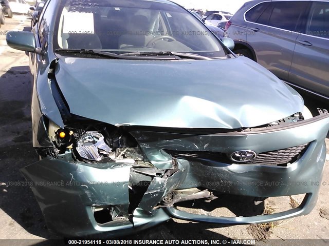 JTDBL40E89J000984 - 2009 TOYOTA COROLLA LE/XLE GREEN photo 6