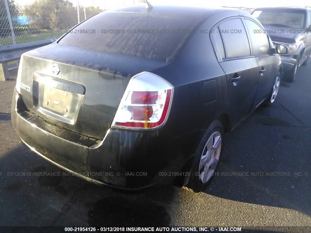 3N1AB61E88L711734 - 2008 NISSAN SENTRA 2.0/2.0S/2.0SL BLACK photo 4