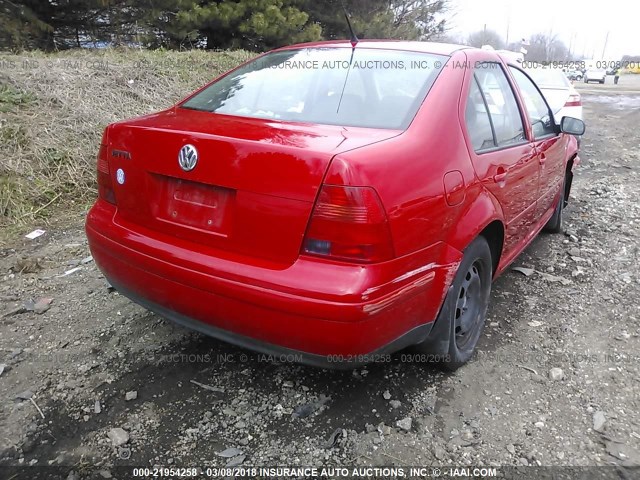 3VWRK69M03M122124 - 2003 VOLKSWAGEN JETTA GL RED photo 4