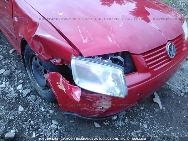 3VWRK69M03M122124 - 2003 VOLKSWAGEN JETTA GL RED photo 6