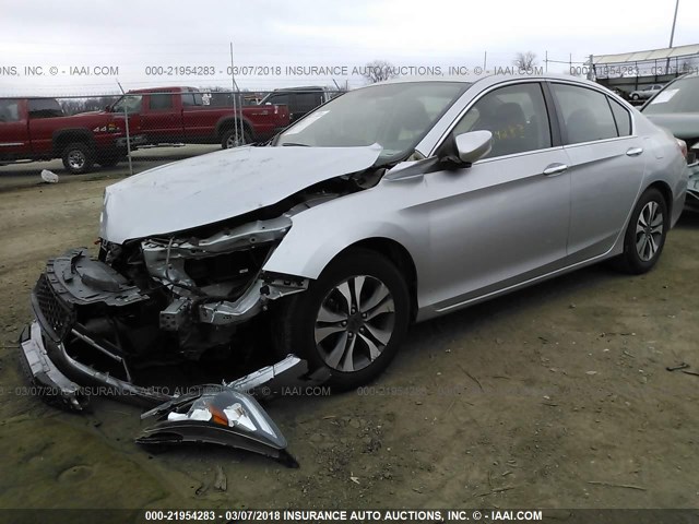 1HGCR2F30DA093846 - 2013 HONDA ACCORD LX SILVER photo 2