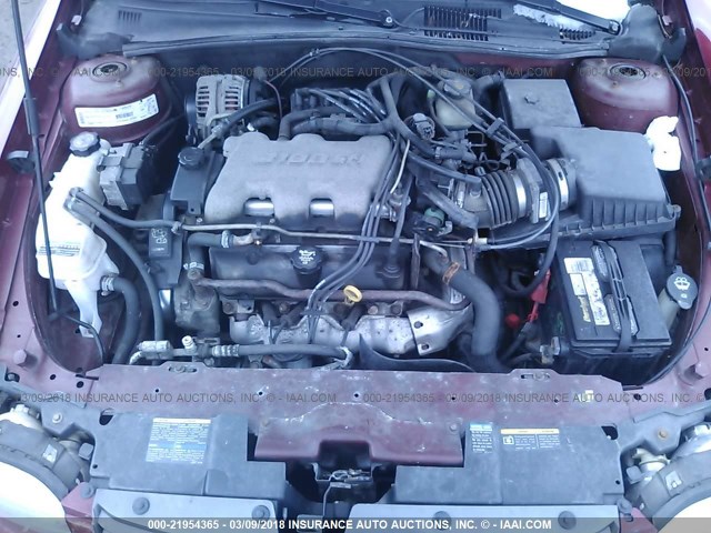 1G1NE52J83M650078 - 2003 CHEVROLET MALIBU LS მუქწითელი ფოტო 10