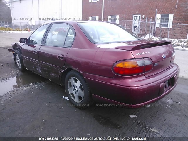 1G1NE52J83M650078 - 2003 CHEVROLET MALIBU LS მუქწითელი ფოტო 3