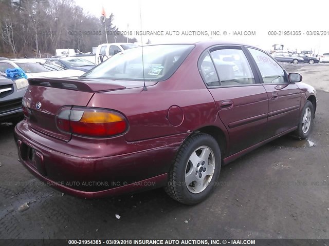 1G1NE52J83M650078 - 2003 CHEVROLET MALIBU LS მუქწითელი ფოტო 4