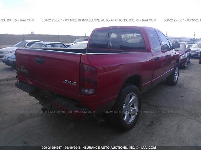 1D7HU18Z82J206797 - 2002 DODGE RAM 1500 RED photo 4