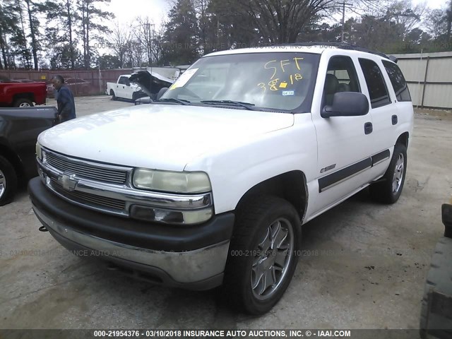 1GNEC13T01R217254 - 2001 CHEVROLET TAHOE C1500 WHITE photo 2