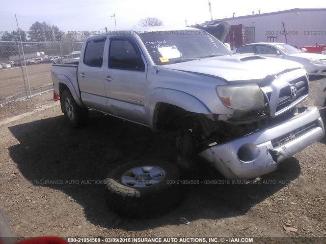 5TELU42NX6Z247374 - 2006 TOYOTA TACOMA DOUBLE CAB SILVER photo 1