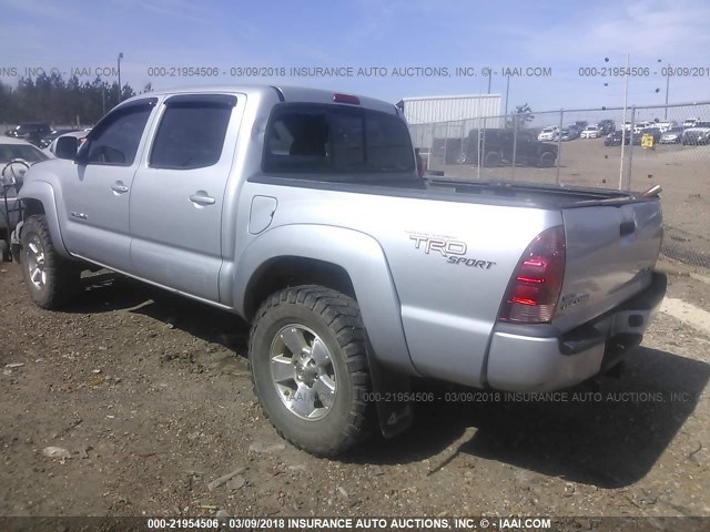 5TELU42NX6Z247374 - 2006 TOYOTA TACOMA DOUBLE CAB SILVER photo 3