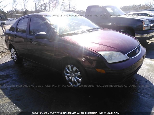 1FAFP34NX7W340511 - 2007 FORD FOCUS ZX4/S/SE/SES BURGUNDY photo 1