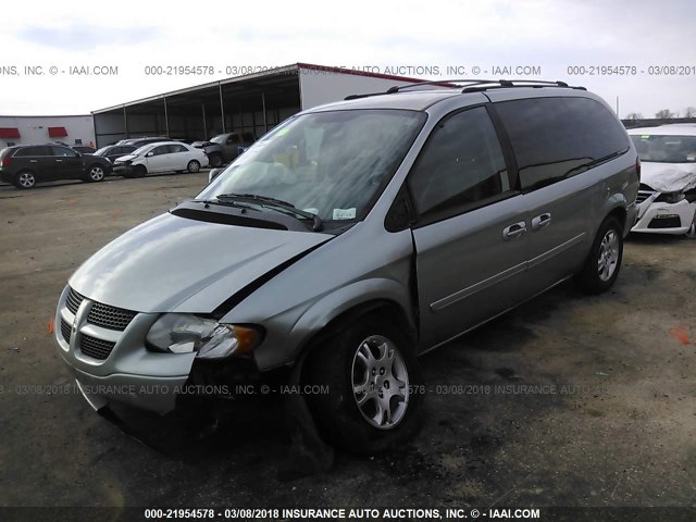 2D4GP74L24R502983 - 2004 DODGE GRAND CARAVAN EX GREEN photo 2