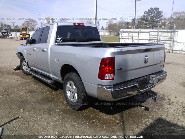 1C6RD7GP4CS136560 - 2012 DODGE RAM 1500 SLT SILVER photo 3