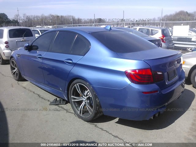WBSFV9C5XDD096184 - 2013 BMW M5 BLUE photo 3