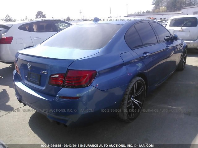 WBSFV9C5XDD096184 - 2013 BMW M5 BLUE photo 4